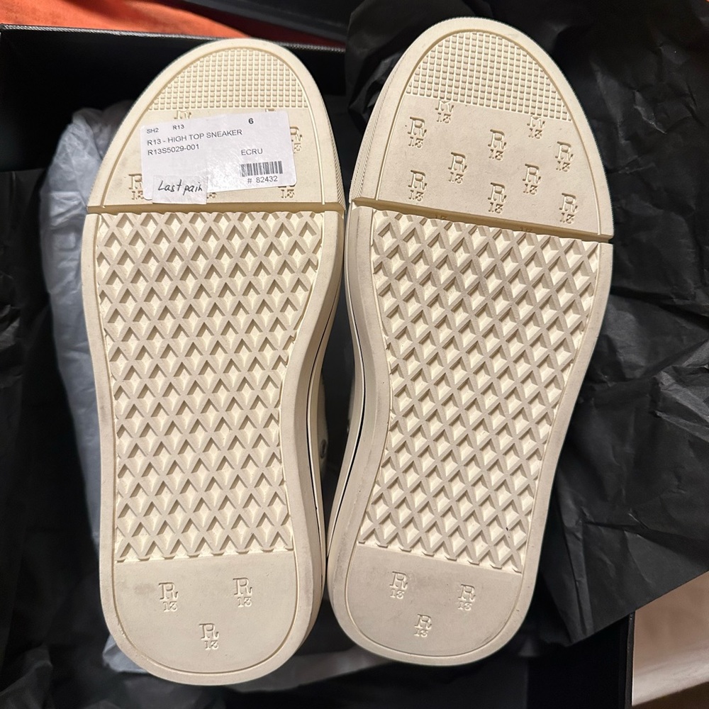 R13 Off-White High-Top Platform Sneakers - Picture 8 of 11